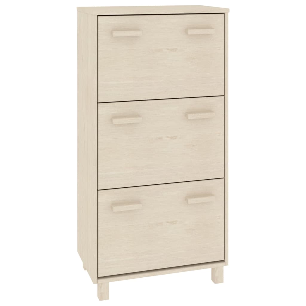 Kenkäkaappi HAMAR hunajanruskea 59,5x35x117 cm täysi mänty - Sisustajankoti.fi