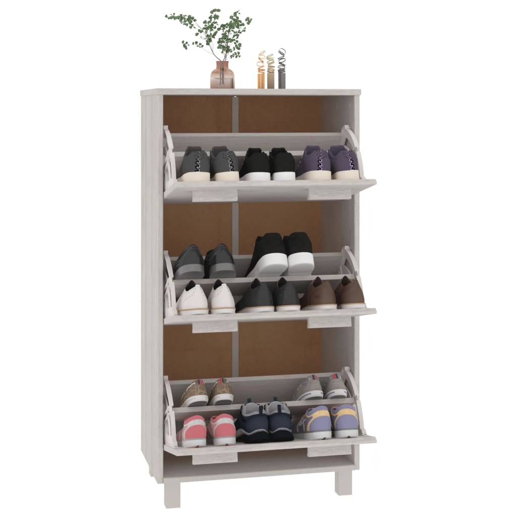 Kenkäkaappi HAMAR valkoinen 59,5x35x117 cm täysi mänty - Sisustajankoti.fi
