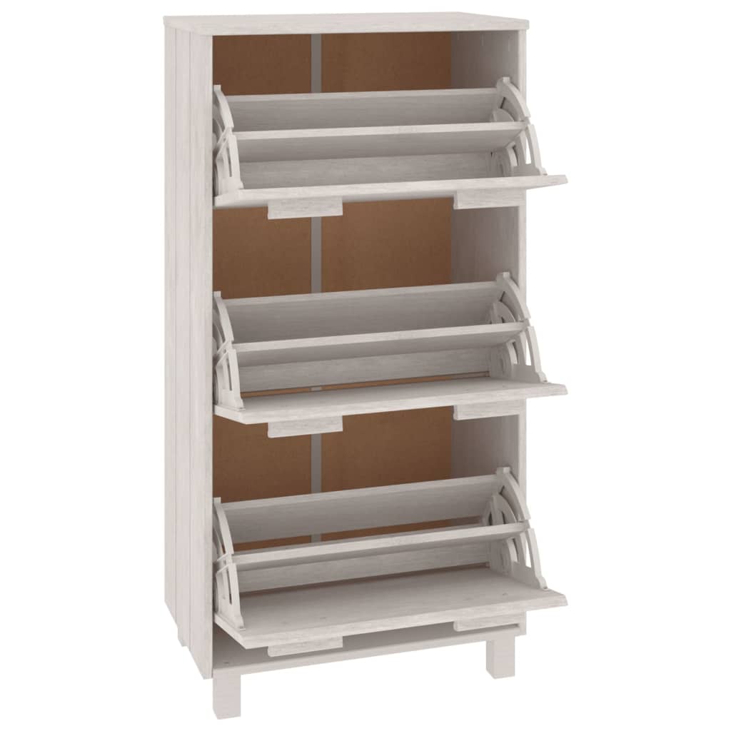 Kenkäkaappi HAMAR valkoinen 59,5x35x117 cm täysi mänty - Sisustajankoti.fi