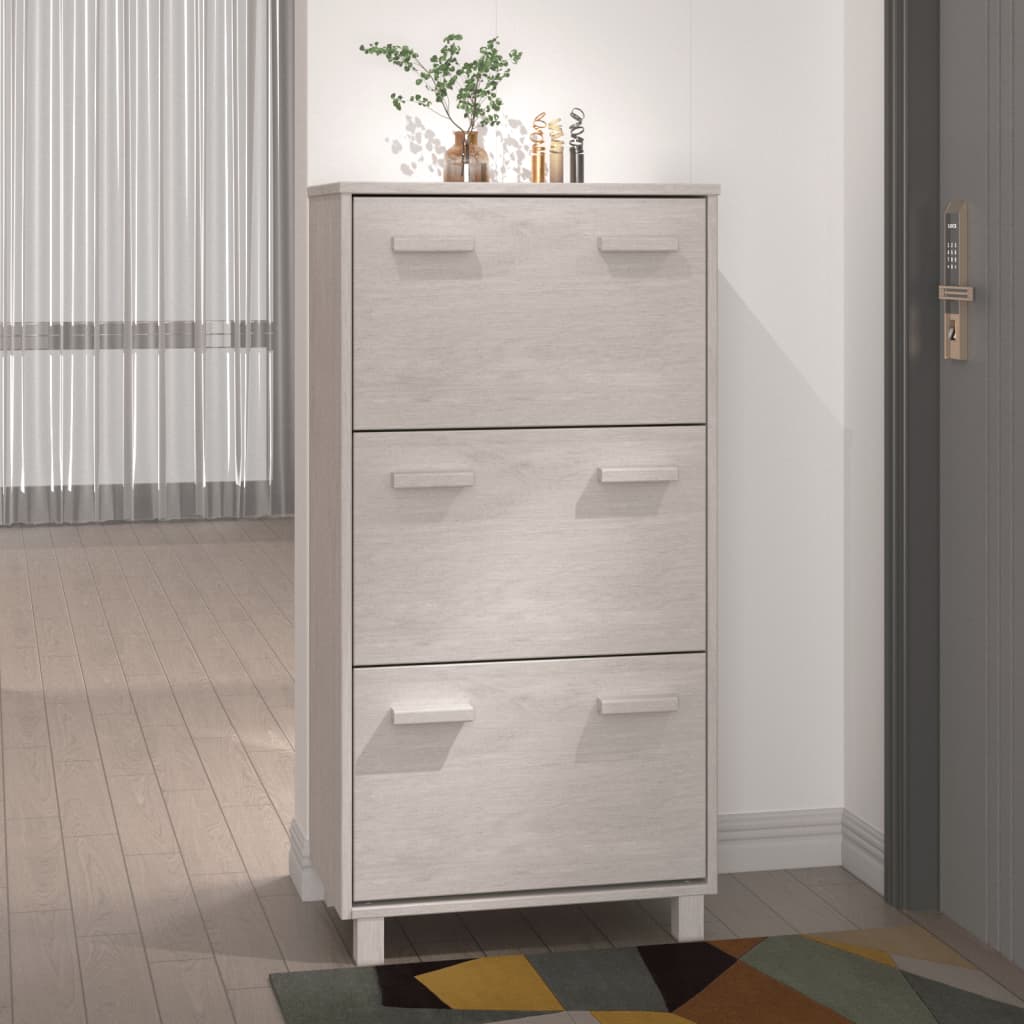 Kenkäkaappi HAMAR valkoinen 59,5x35x117 cm täysi mänty - Sisustajankoti.fi