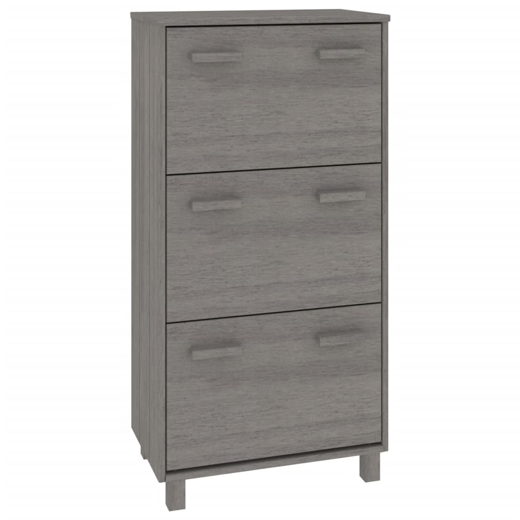 Kenkäkaappi HAMAR vaaleanharmaa 59,5x35x117 cm täysi mänty - Sisustajankoti.fi