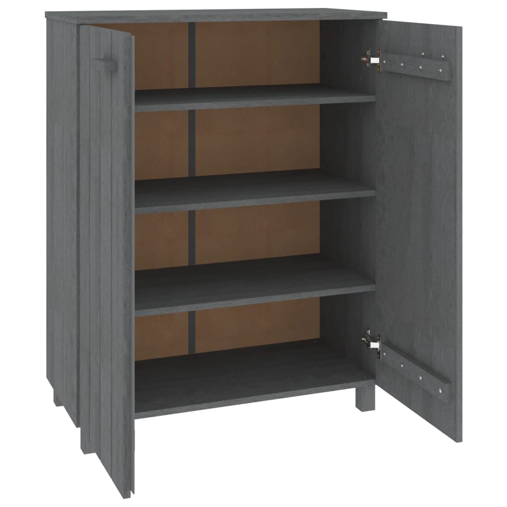 Kenkäkaappi HAMAR tummanharmaa 85x40x108 cm täysi mänty - Sisustajankoti.fi