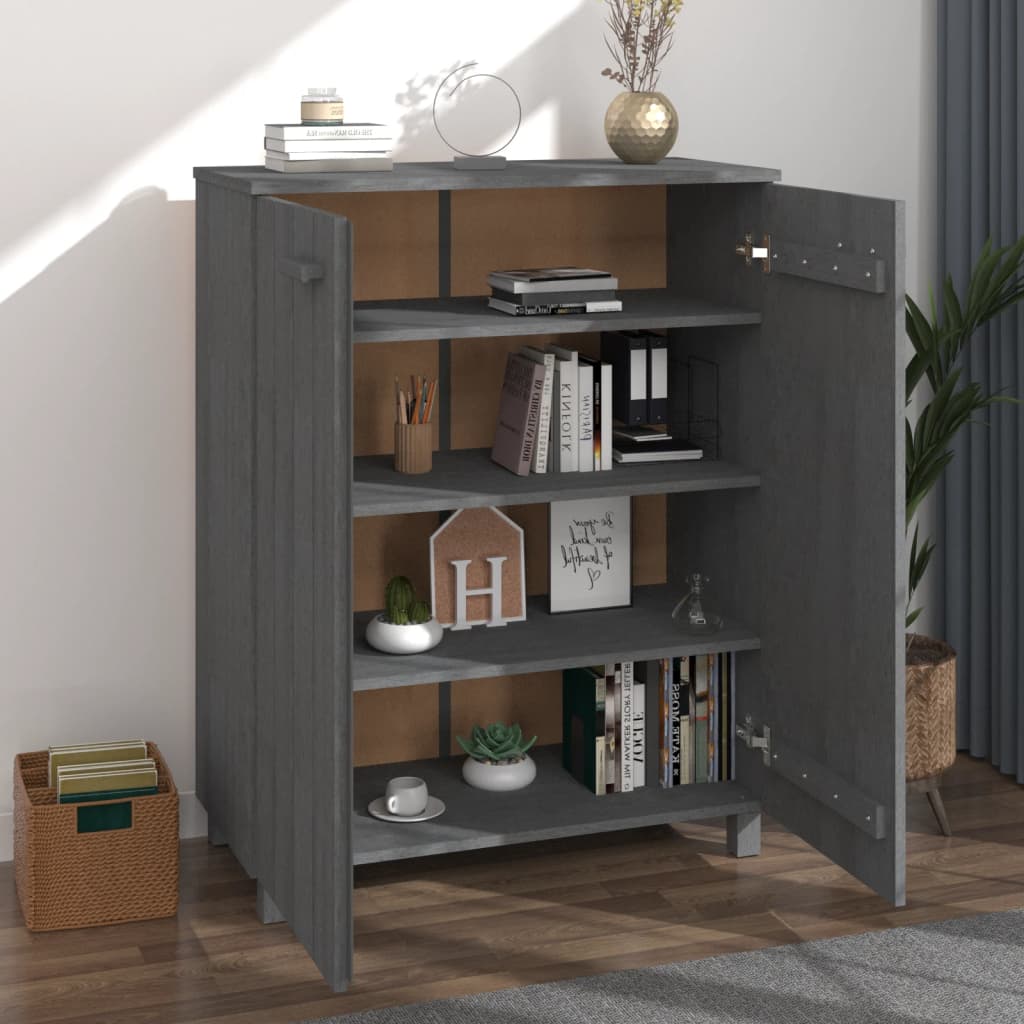 Kenkäkaappi HAMAR tummanharmaa 85x40x108 cm täysi mänty - Sisustajankoti.fi
