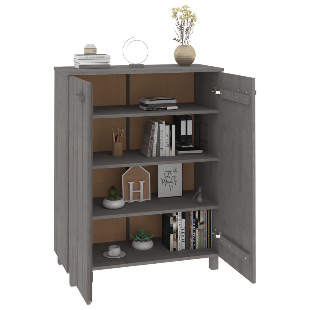 Kenkäkaappi HAMAR vaaleanharmaa 85x40x108 cm täysi mänty - Sisustajankoti.fi