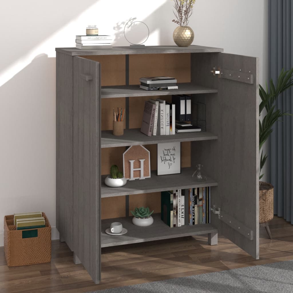 Kenkäkaappi HAMAR vaaleanharmaa 85x40x108 cm täysi mänty - Sisustajankoti.fi