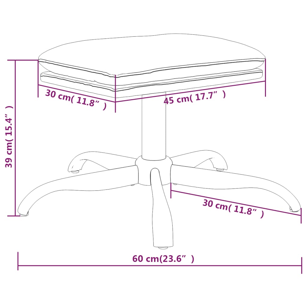 Rahi violetti 60x60x39 cm kangas - Sisustajankoti.fi
