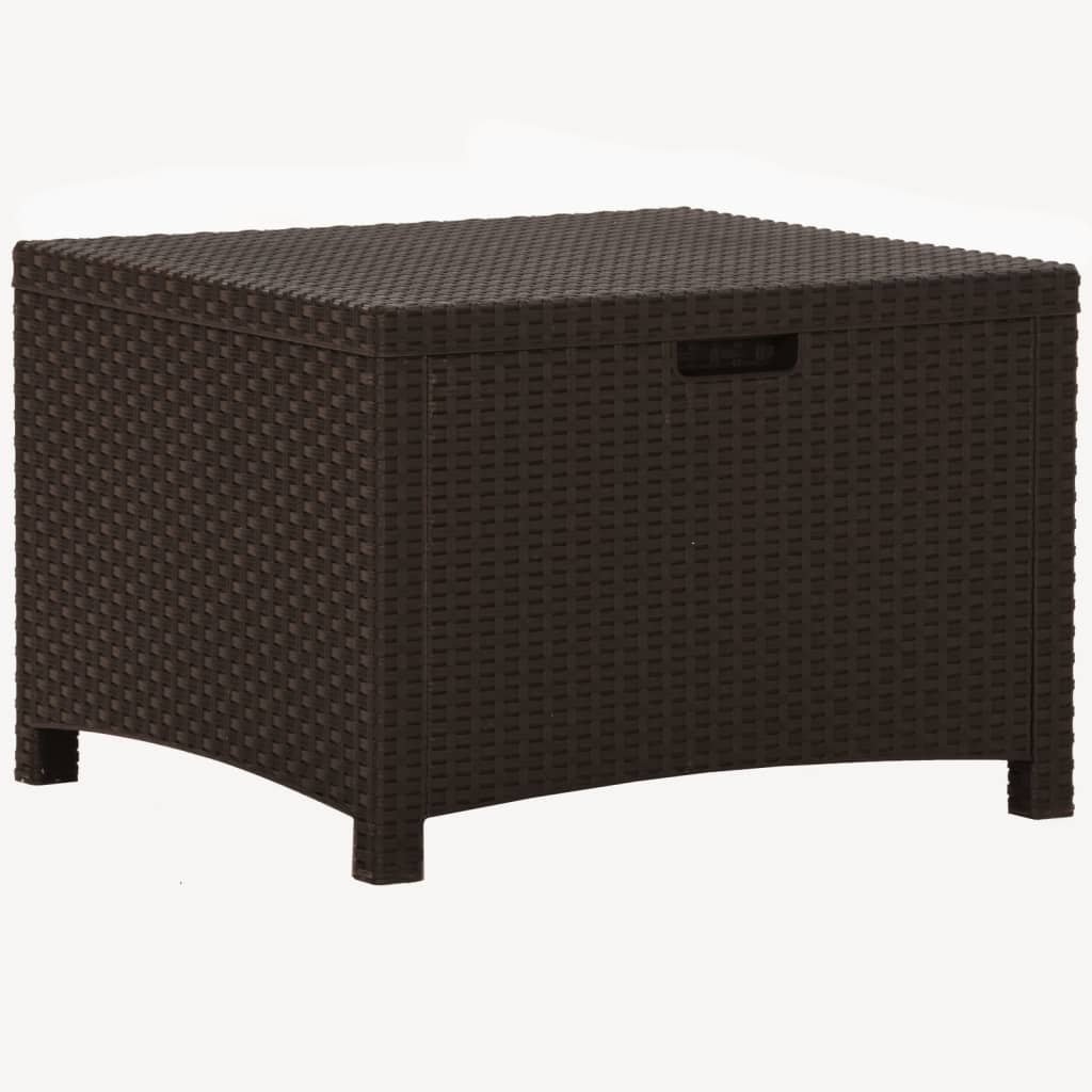 Puutarhan säilytyslaatikko 60x54x41 cm PP rottinki ruskea - Sisustajankoti.fi