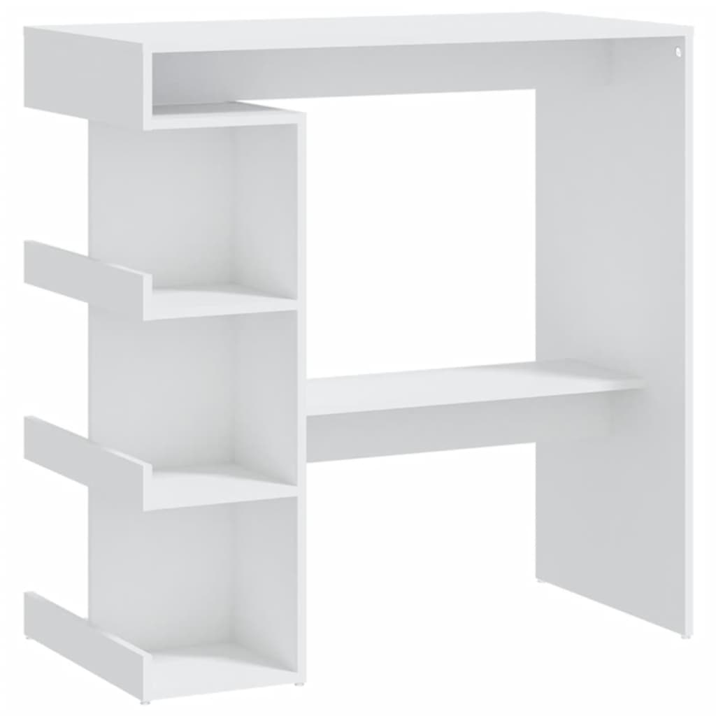 Baaripöytä säilytystelineellä valk. 100x50x101,5 cm lastulevy - Sisustajankoti.fi