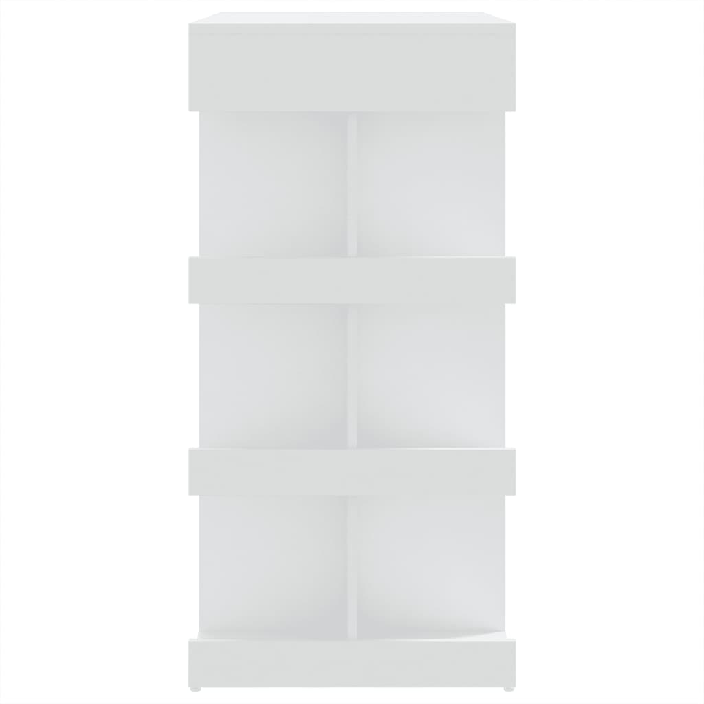 Baaripöytä säilytystelineellä valk. 100x50x101,5 cm lastulevy - Sisustajankoti.fi