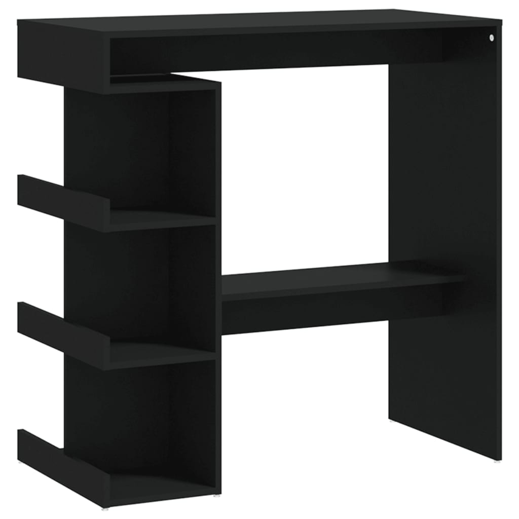 Baaripöytä säilytystelineellä musta 100x50x101,5 cm lastulevy - Sisustajankoti.fi
