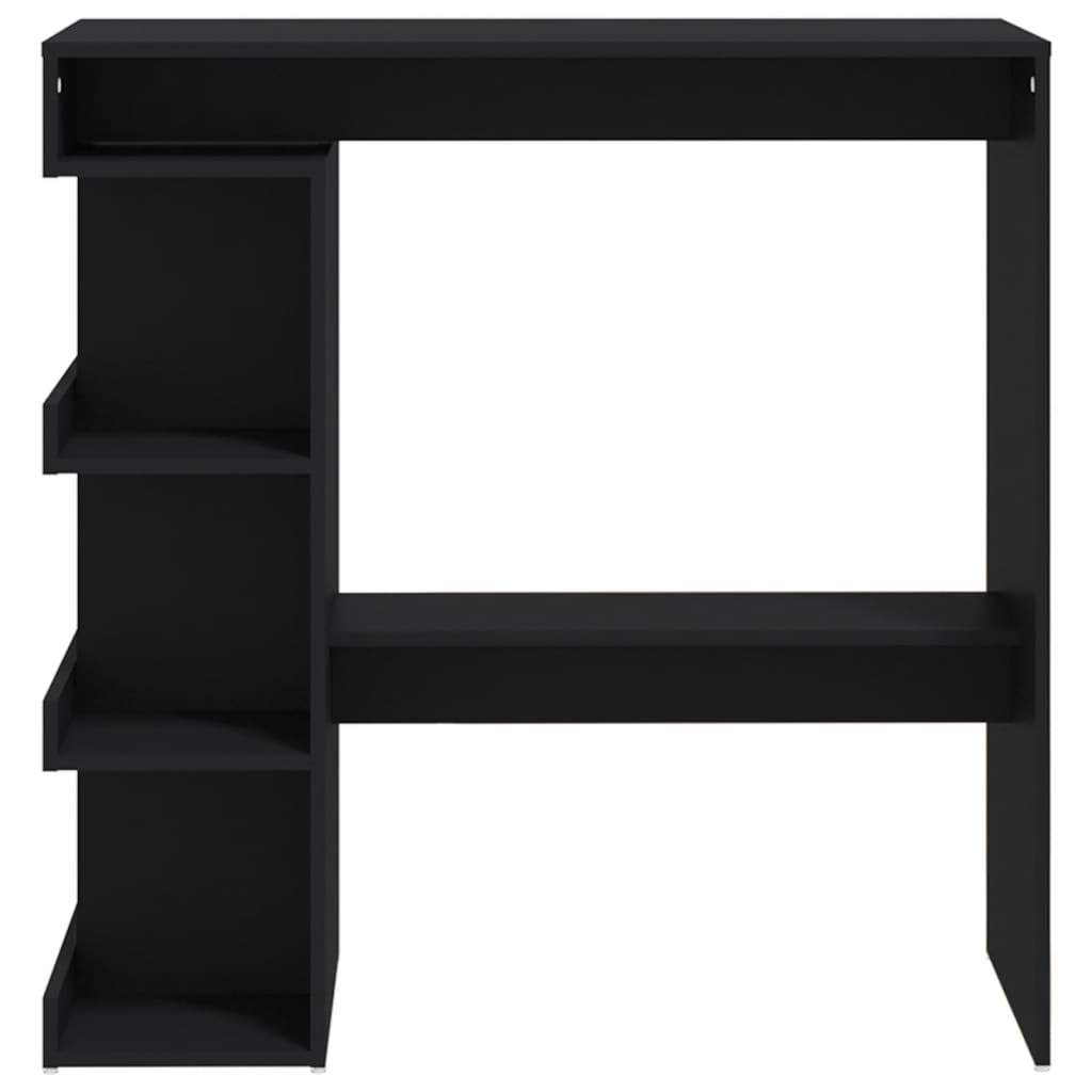 Baaripöytä säilytystelineellä musta 100x50x101,5 cm lastulevy - Sisustajankoti.fi