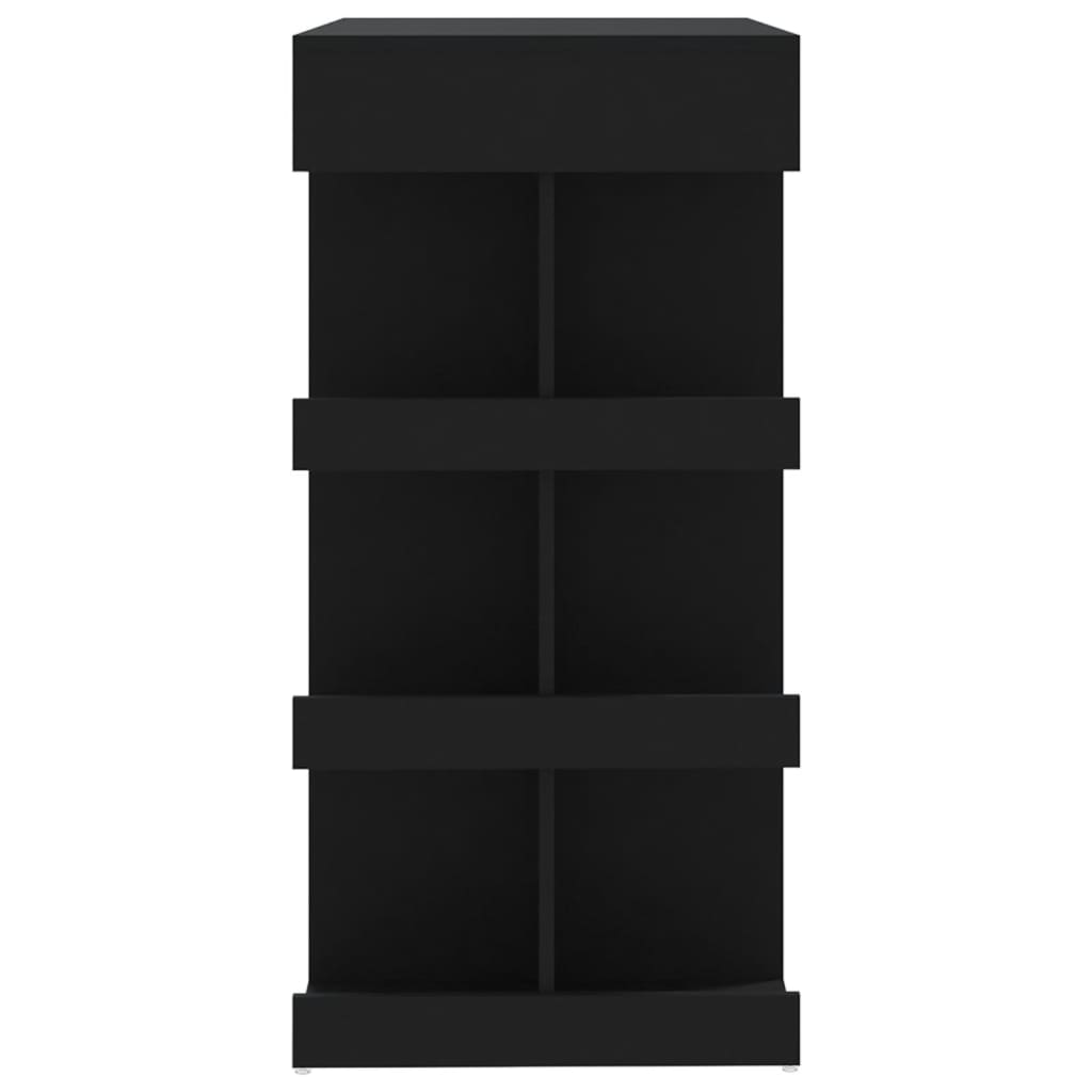 Baaripöytä säilytystelineellä musta 100x50x101,5 cm lastulevy - Sisustajankoti.fi