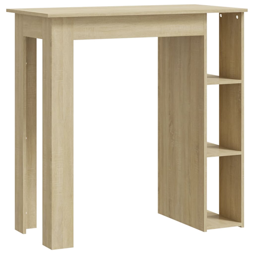 Baaripöytä hyllyllä Sonoma-tammi 102x50x103,5 cm lastulevy - Sisustajankoti.fi
