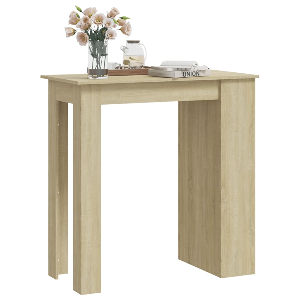 Baaripöytä säilytystelineellä Sonoma-tammi 102x50x103,5 cm levy - Sisustajankoti.fi