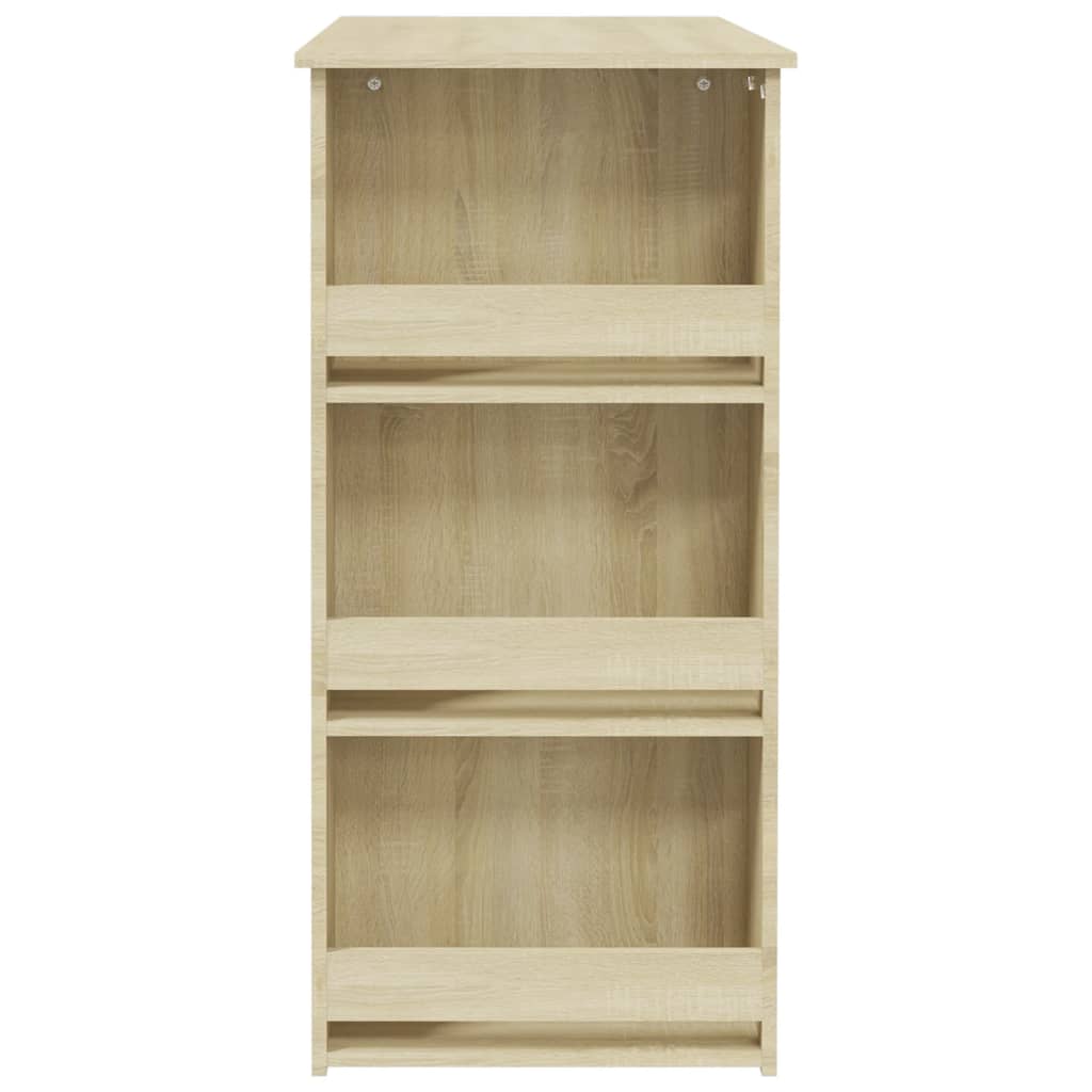 Baaripöytä säilytystelineellä Sonoma-tammi 102x50x103,5 cm levy - Sisustajankoti.fi