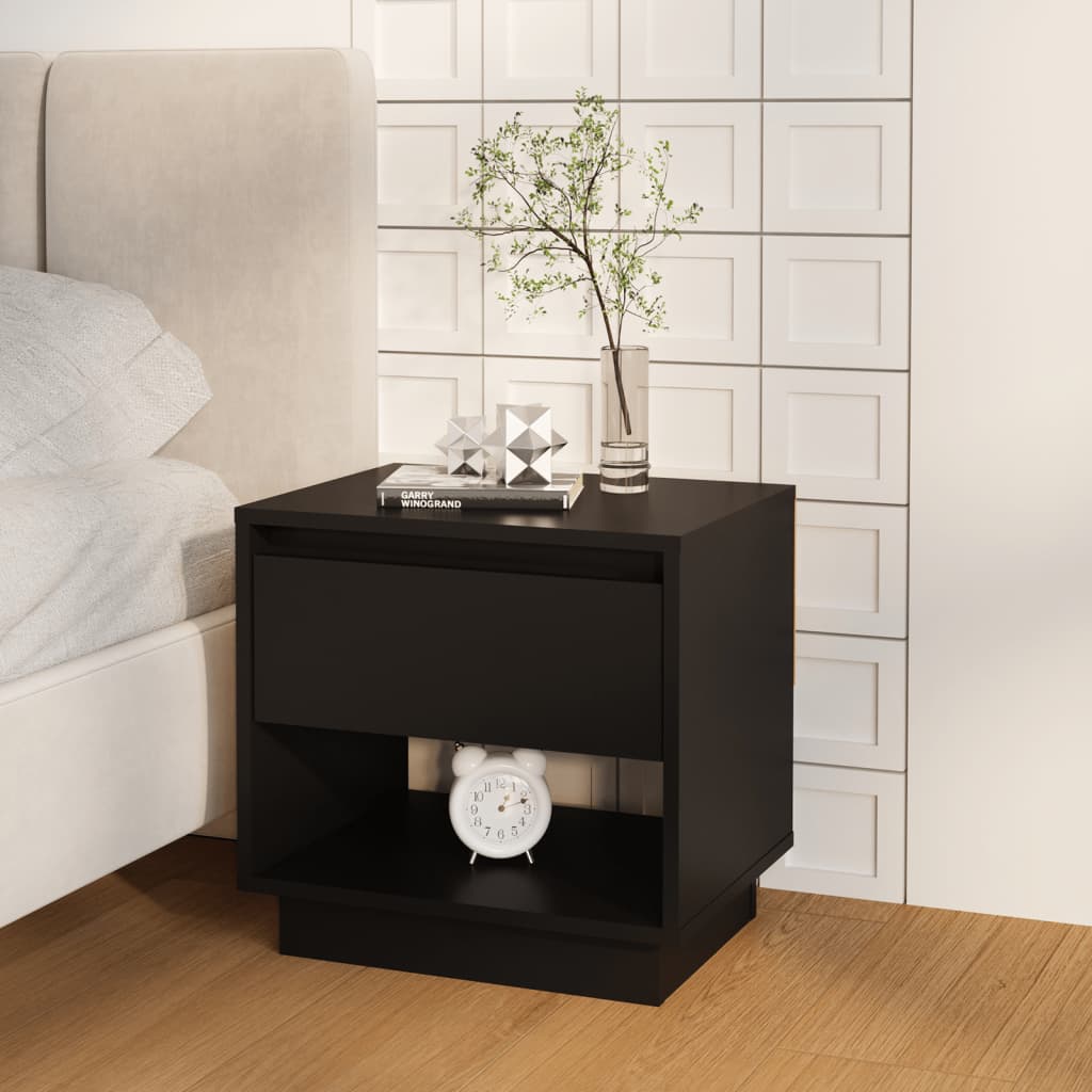 Yöpöydät 2 kpl musta 45x34x44 cm lastulevy - Sisustajankoti.fi