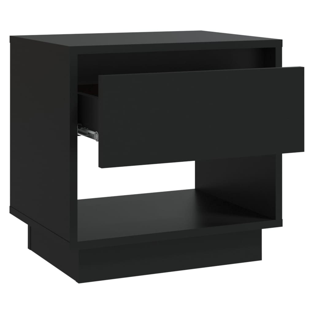 Yöpöydät 2 kpl musta 45x34x44 cm lastulevy - Sisustajankoti.fi