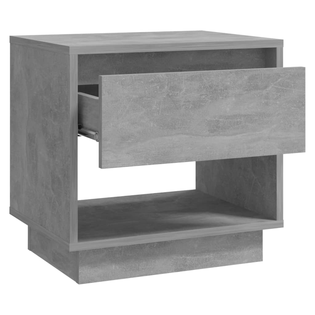 Yöpöydät 2 kpl betoninharmaa 45x34x44 cm lastulevy - Sisustajankoti.fi