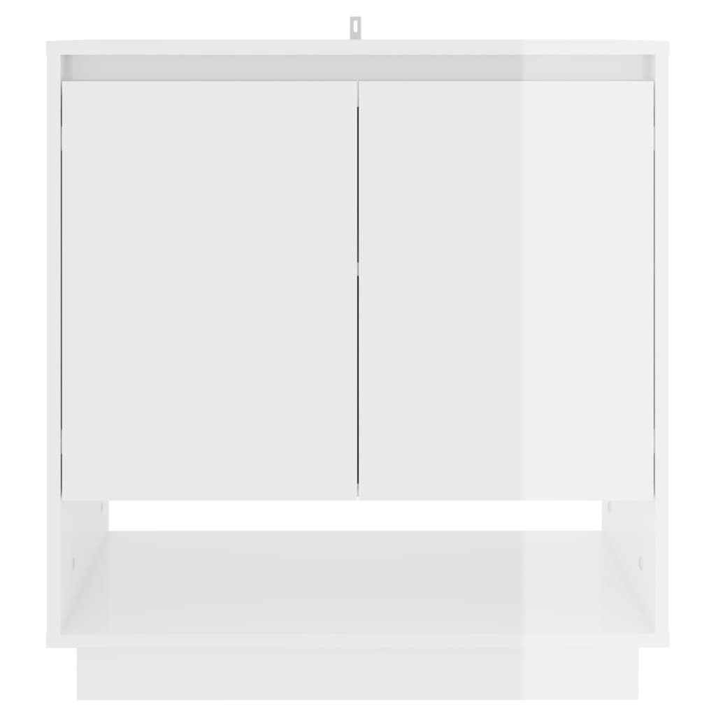 Senkki korkeakiilto valkoinen 70x41x75 cm lastulevy - Sisustajankoti.fi