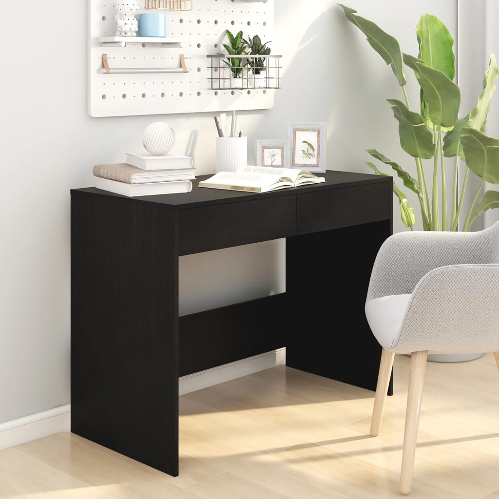 Työpöytä musta 101x50x76,5 cm lastulevy - Sisustajankoti.fi