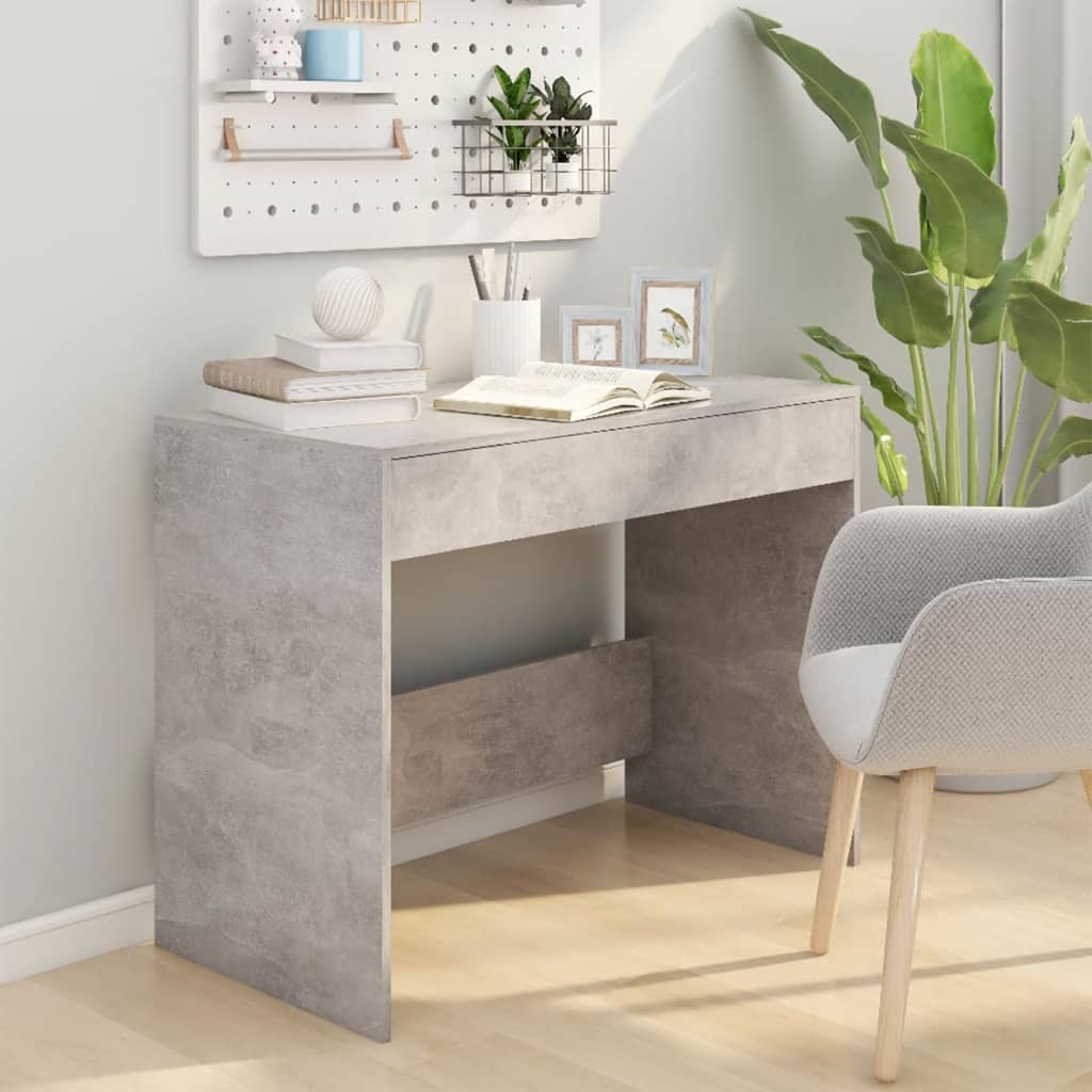 Työpöytä betoninharmaa 101x50x76,5 cm lastulevy - Sisustajankoti.fi