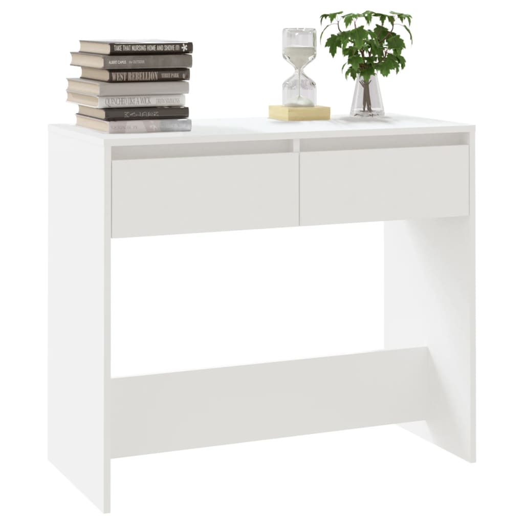 Konsolipöytä valkoinen 89x41x76,5 cm teräs - Sisustajankoti.fi
