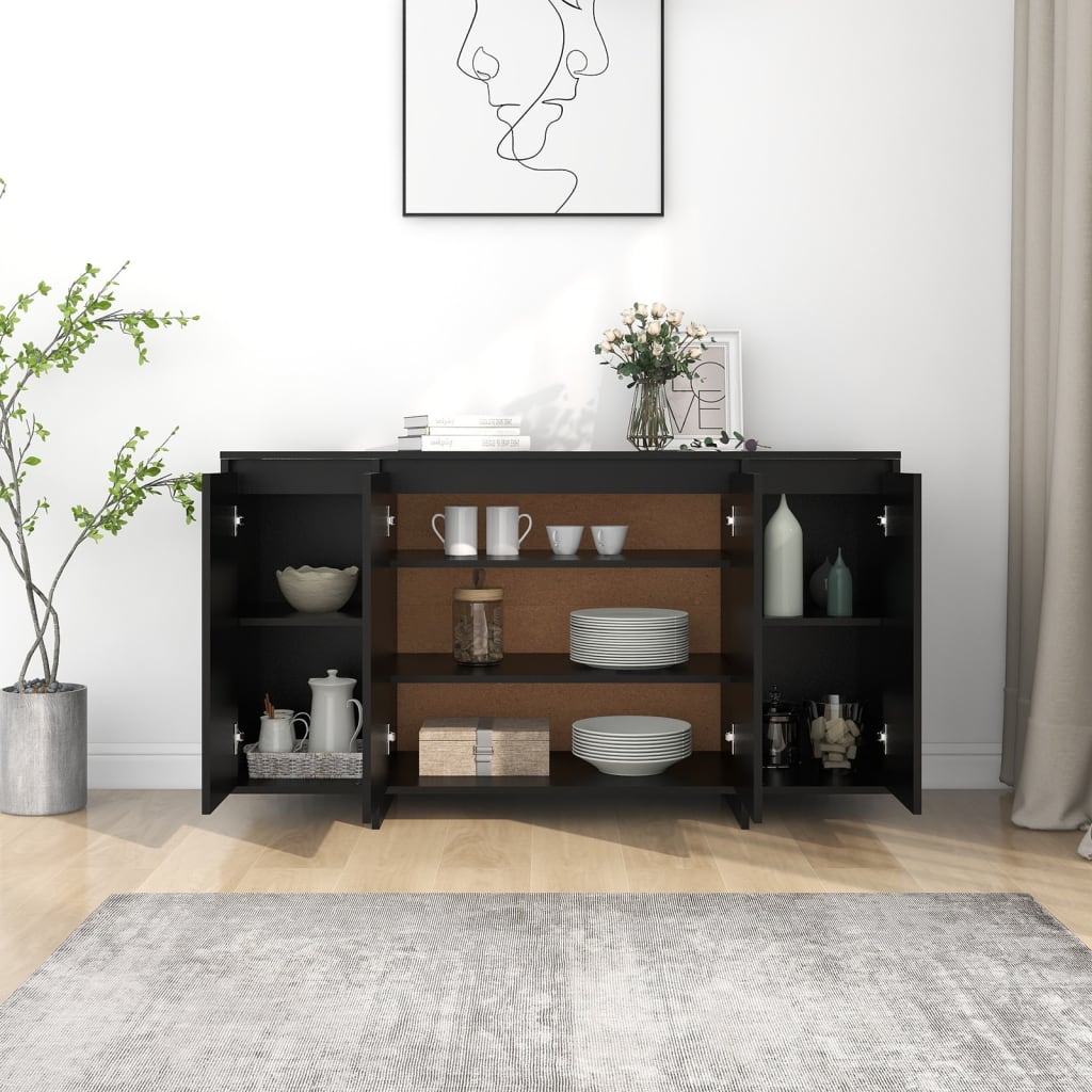 Senkki musta 135x41x75 cm lastulevy - Sisustajankoti.fi
