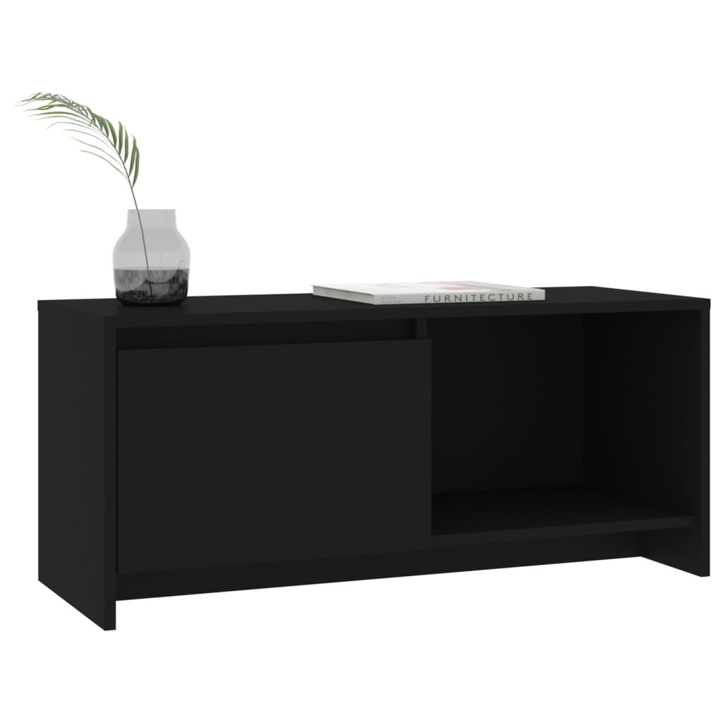 TV-taso musta 90x35x40 cm lastulevy - Sisustajankoti.fi