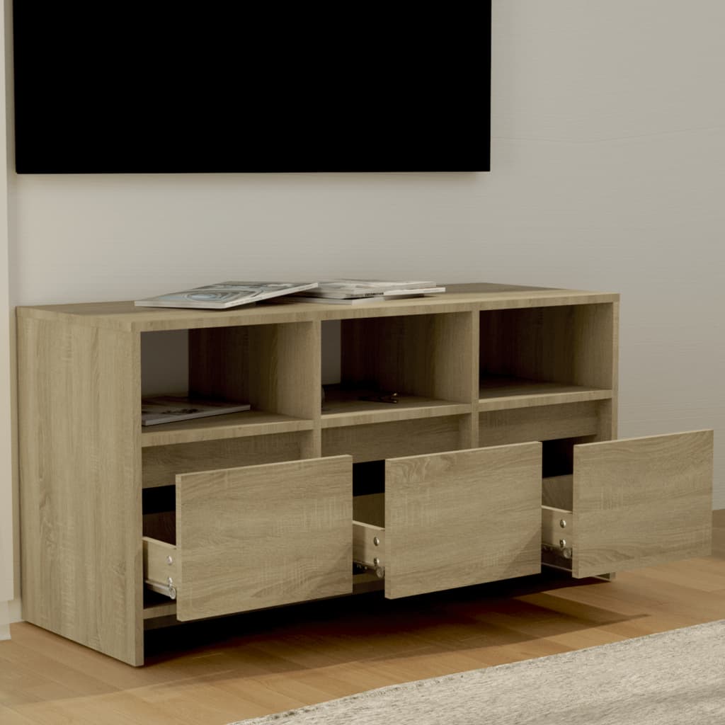 TV-taso Sonoma-tammi 102x37,5x52,5 cm lastulevy - Sisustajankoti.fi