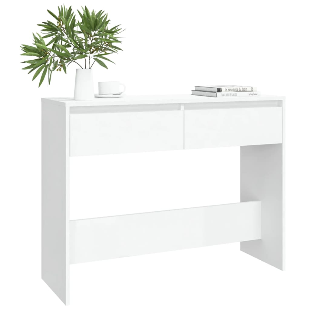 Konsolipöytä valkoinen 100x35x76,5 cm lastulevy - Sisustajankoti.fi