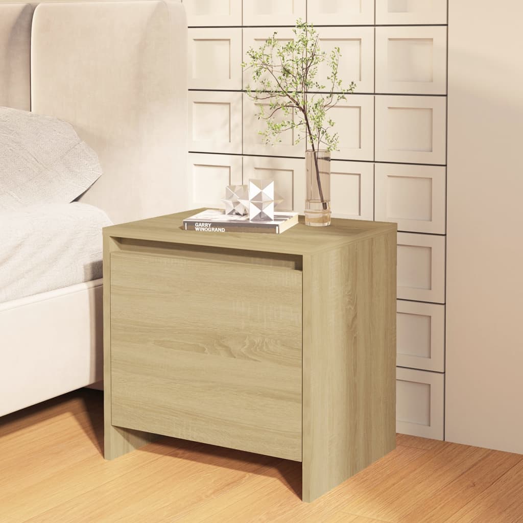 Yöpöydät 2 kpl Sonoma-tammi 45x34x44,5 cm lastulevy - Sisustajankoti.fi