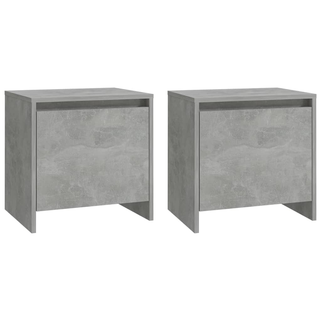 Yöpöydät 2 kpl betoninharmaa 45x34x44,5 cm lastulevy - Sisustajankoti.fi