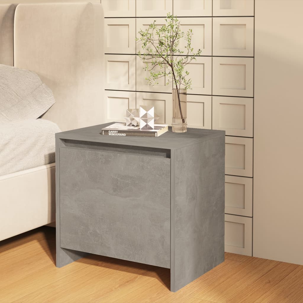 Yöpöydät 2 kpl betoninharmaa 45x34x44,5 cm lastulevy - Sisustajankoti.fi