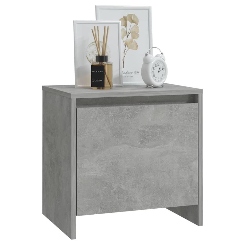 Yöpöydät 2 kpl betoninharmaa 45x34x44,5 cm lastulevy - Sisustajankoti.fi