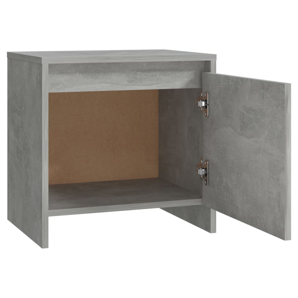 Yöpöydät 2 kpl betoninharmaa 45x34x44,5 cm lastulevy - Sisustajankoti.fi