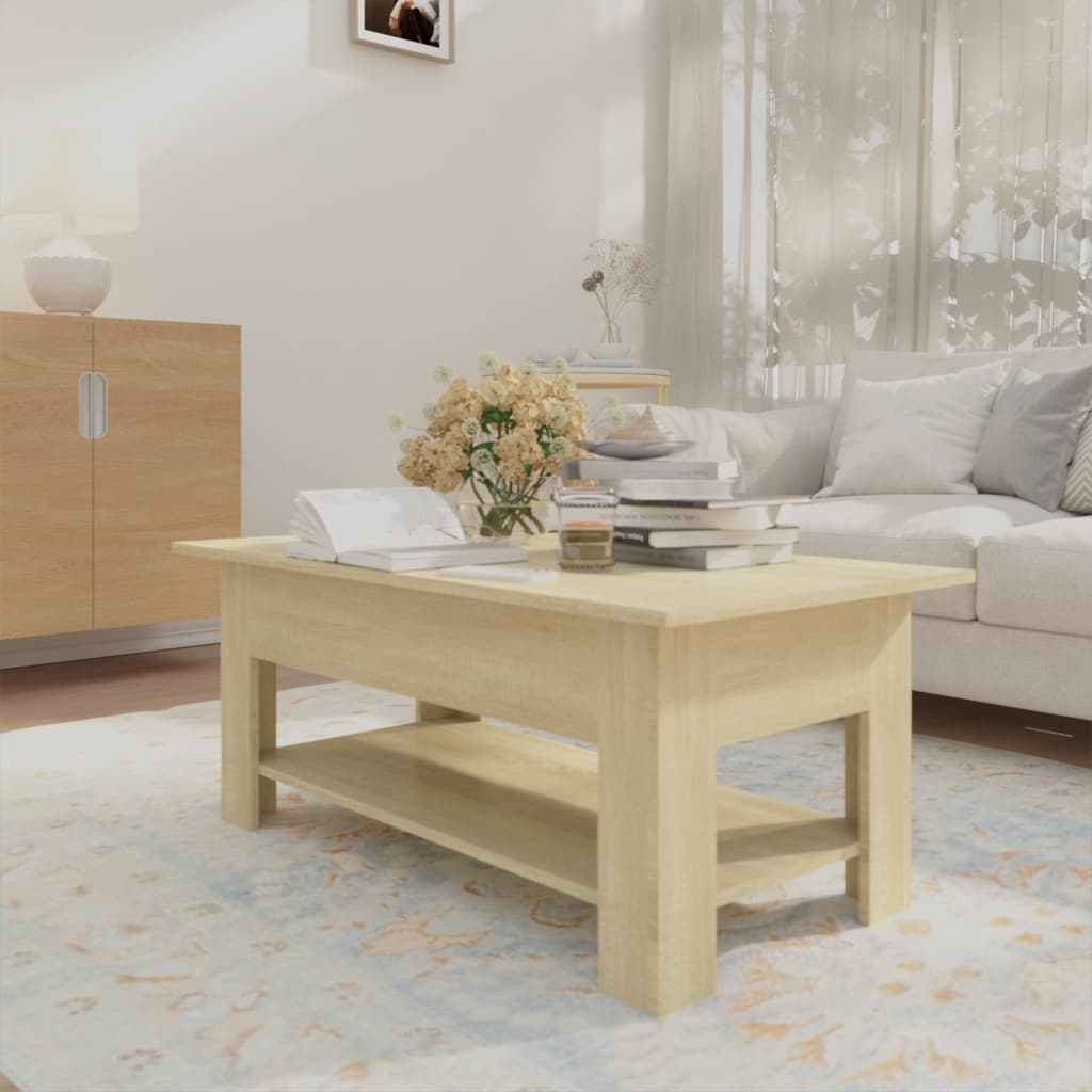 Sohvapöytä Sonoma-tammi 102x55x42 cm lastulevy - Sisustajankoti.fi