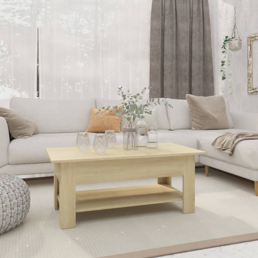 Sohvapöytä Sonoma-tammi 102x55x42 cm lastulevy - Sisustajankoti.fi