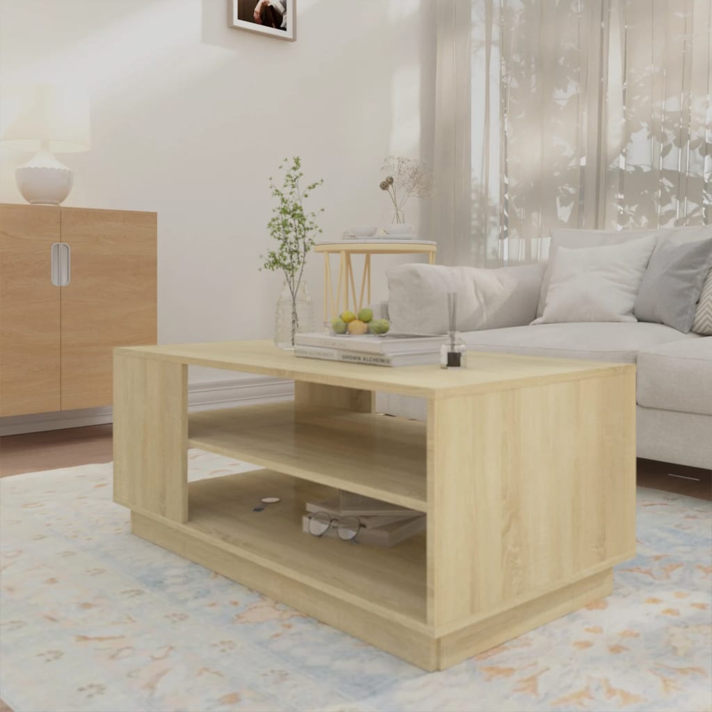 Sohvapöytä Sonoma-tammi 102x55x43 cm lastulevy - Sisustajankoti.fi