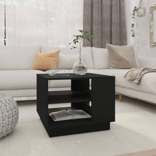 Sohvapöytä musta 55x55x43 cm lastulevy - Sisustajankoti.fi