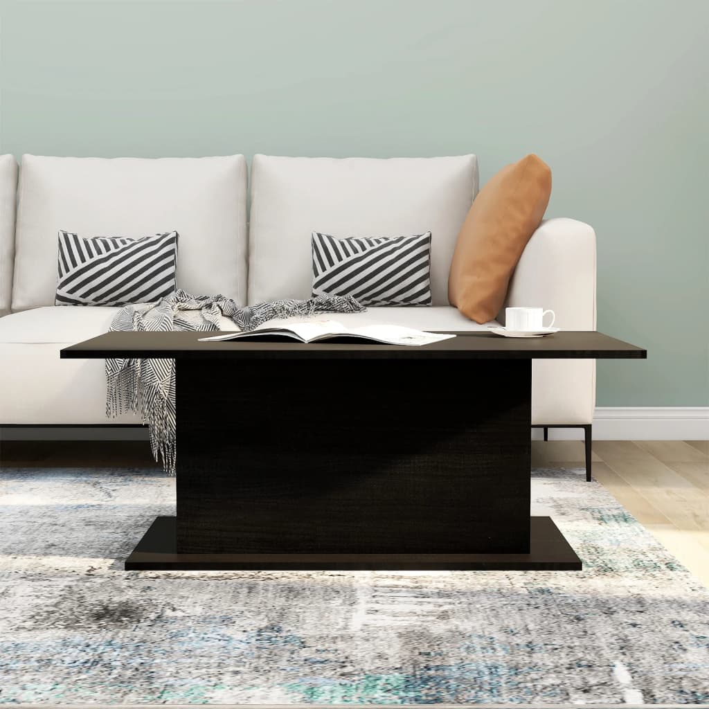 Sohvapöytä musta 102x55,5x40 cm lastulevy - Sisustajankoti.fi