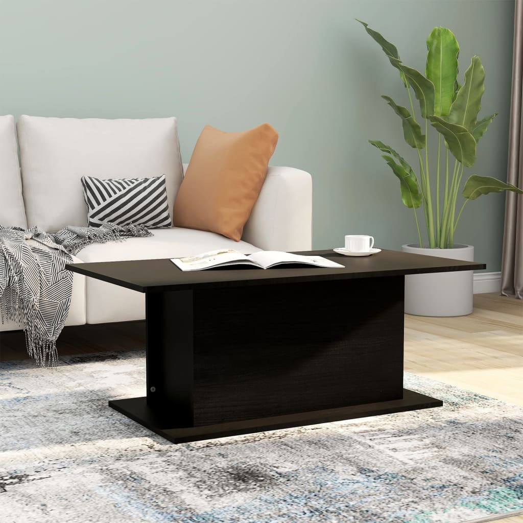 Sohvapöytä musta 102x55,5x40 cm lastulevy - Sisustajankoti.fi
