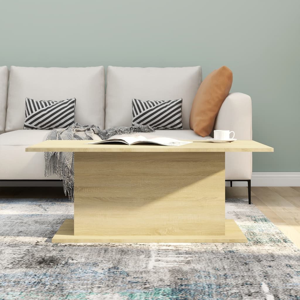 Sohvapöytä Sonoma-tammi 102x55,5x40 cm lastulevy - Sisustajankoti.fi