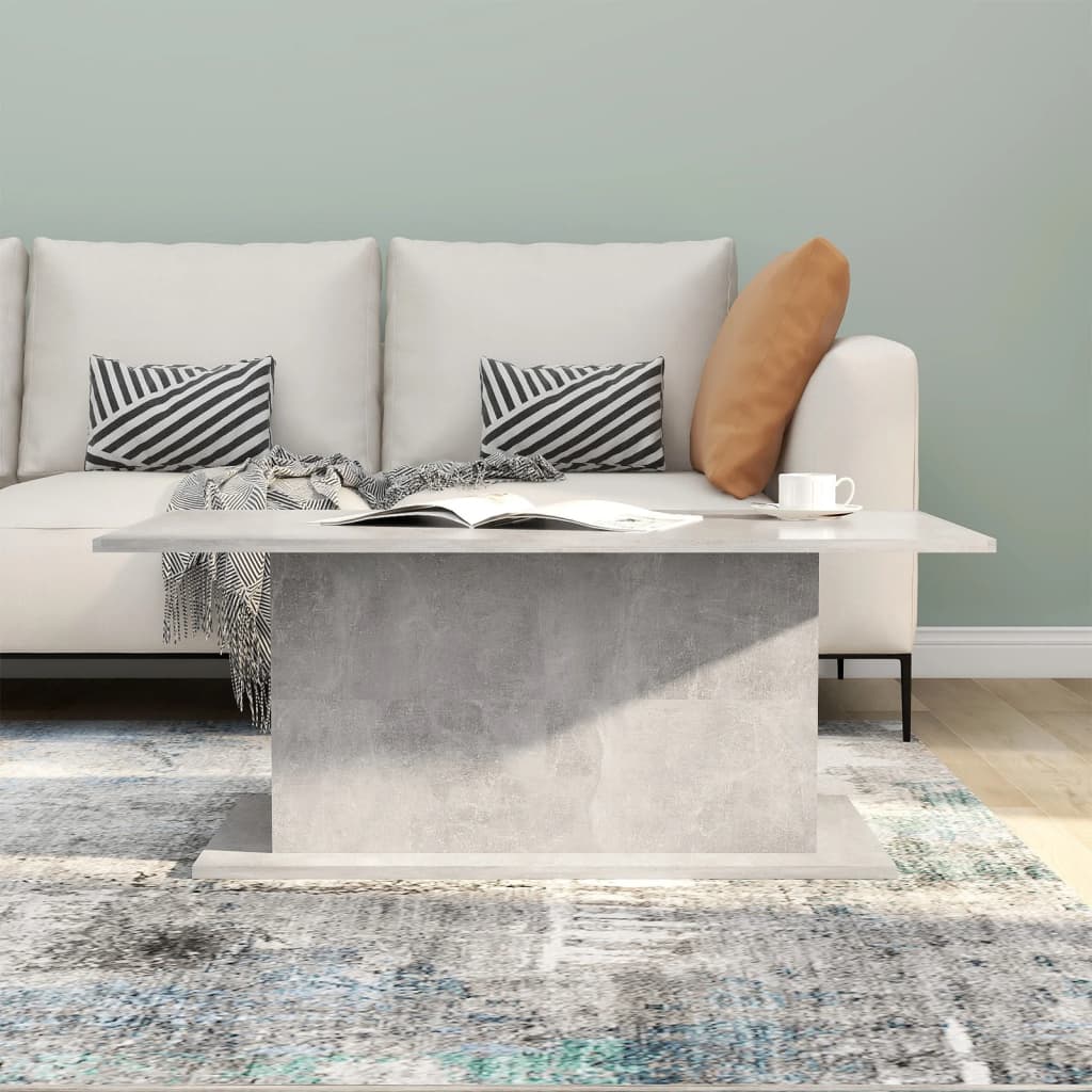 Sohvapöytä betoninharmaa 102x55,5x40 cm lastulevy - Sisustajankoti.fi
