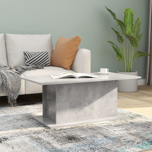 Sohvapöytä betoninharmaa 102x55,5x40 cm lastulevy - Sisustajankoti.fi