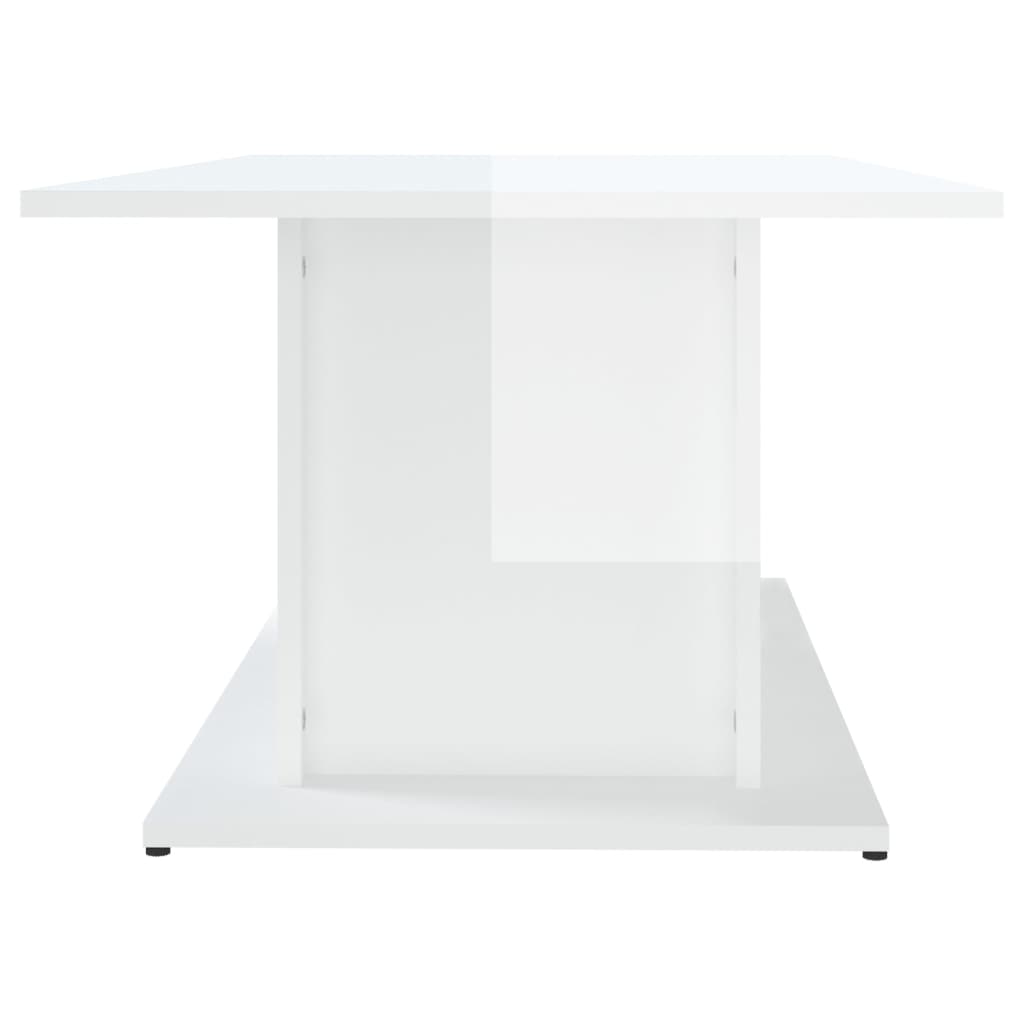 Sohvapöytä korkeakiilto valkoinen 102x55,5x40 cm lastulevy - Sisustajankoti.fi