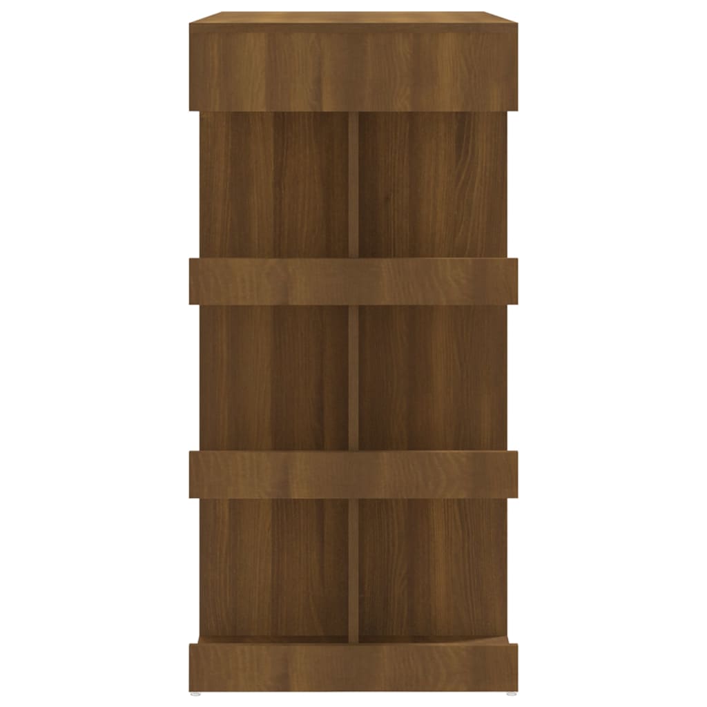 Baaripöytä säilytystelineellä ruskea tammi 100x50x101,5 cm levy - Sisustajankoti.fi