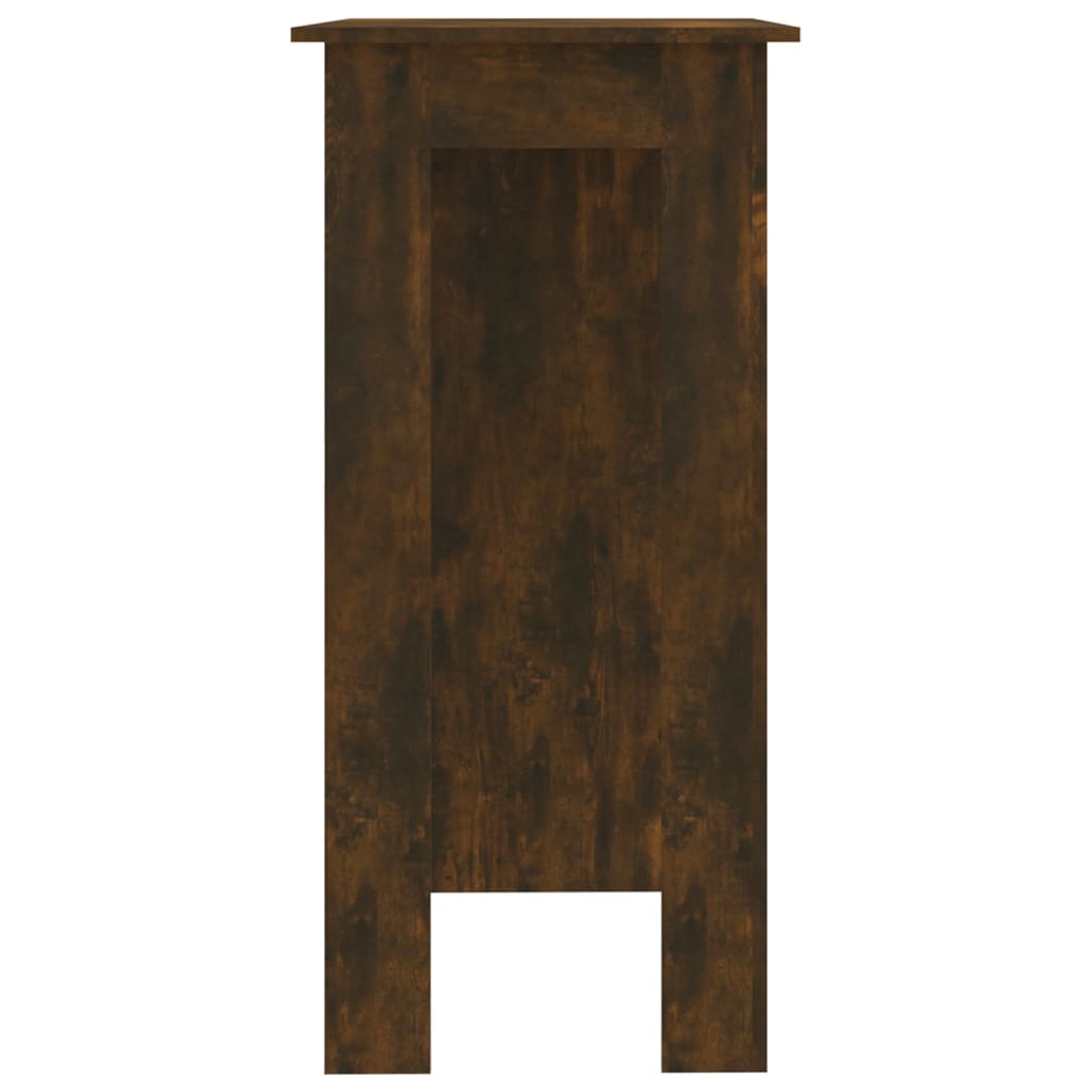 Baaripöytä hyllyllä savutammi 102x50x103,5 cm lastulevy - Sisustajankoti.fi