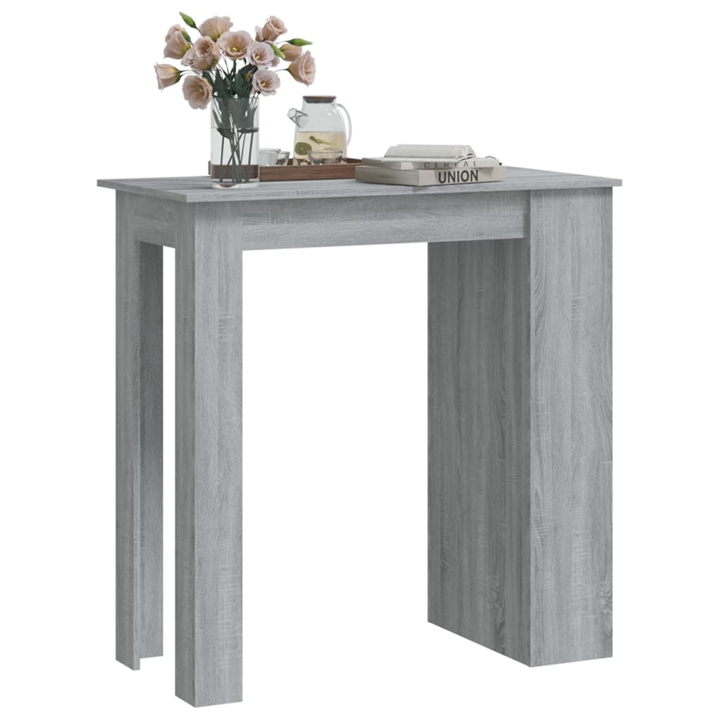Baaripöytä säilytystelineellä harmaa Sonoma 102x50x103,5cm levy - Sisustajankoti.fi