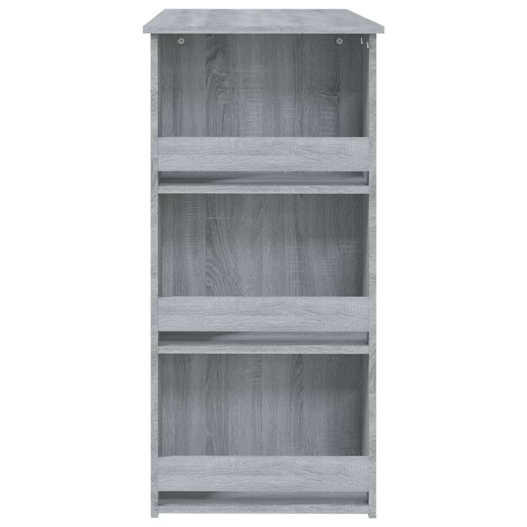 Baaripöytä säilytystelineellä harmaa Sonoma 102x50x103,5cm levy - Sisustajankoti.fi