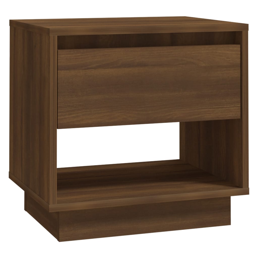 Yöpöydät 2 kpl ruskea tammi 45x34x44 cm lastulevy - Sisustajankoti.fi